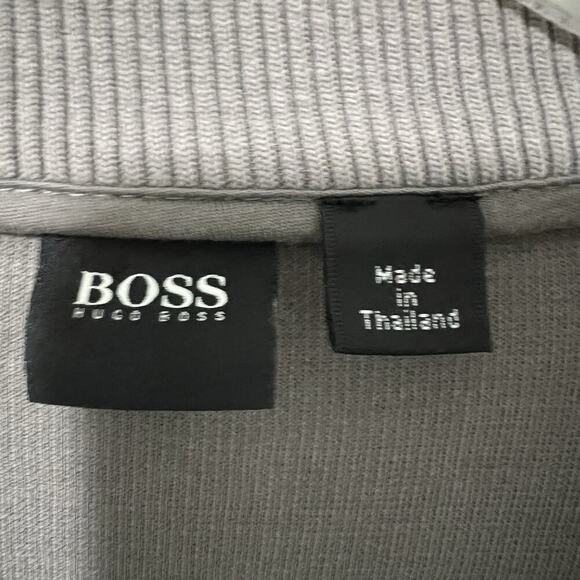 Hugo Boss Sweater Mens XL Brown Pullover Quarter Zip Casual Preppy Knit Cotton - Picture 5 of 15